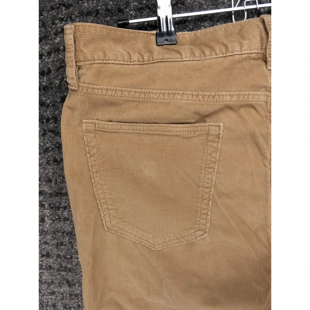 J Crew Pants Mens 34x30 Actual 35x30 Brown Slim Fit Traveler Stretch Corduroy